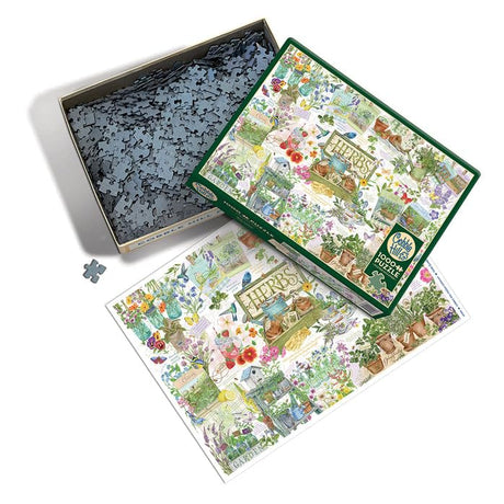 Cobble Hill 1000 Piece Puzzle - Herb Garden - Sample Poster Included - image 3