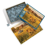 Cobble Hill 500 Piece Puzzle - Deer Field - Sample Poster Included