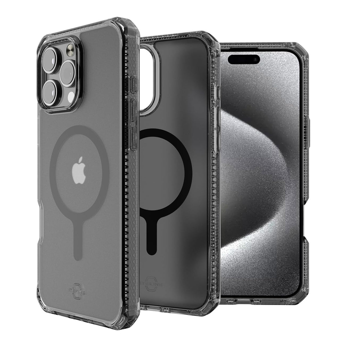 Itskins - Hybrid_r Vapor Magsafe Case For Apple Iphone 16 Pro - Smoke