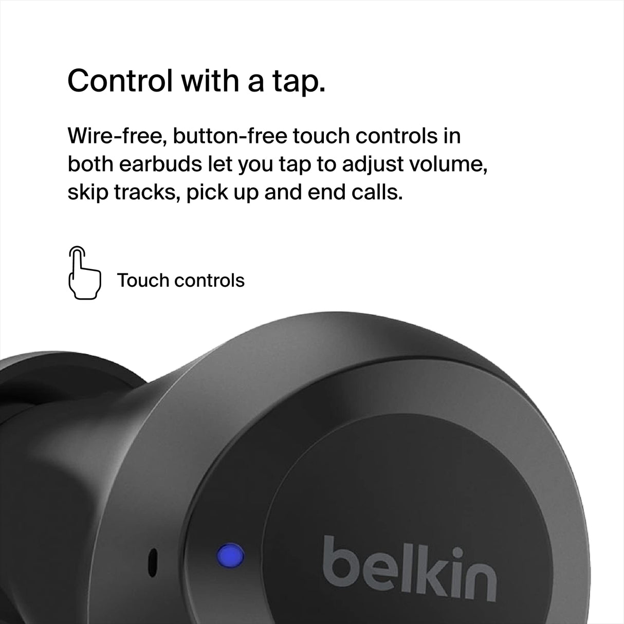 Belkin - Soundform Bolt True Wireless Earbuds - Black