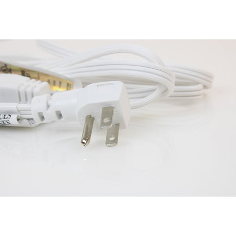 Axis 3-Outlet Indoor Extension Cord with Flat-Profile Plug - 8-foot, White (45505)