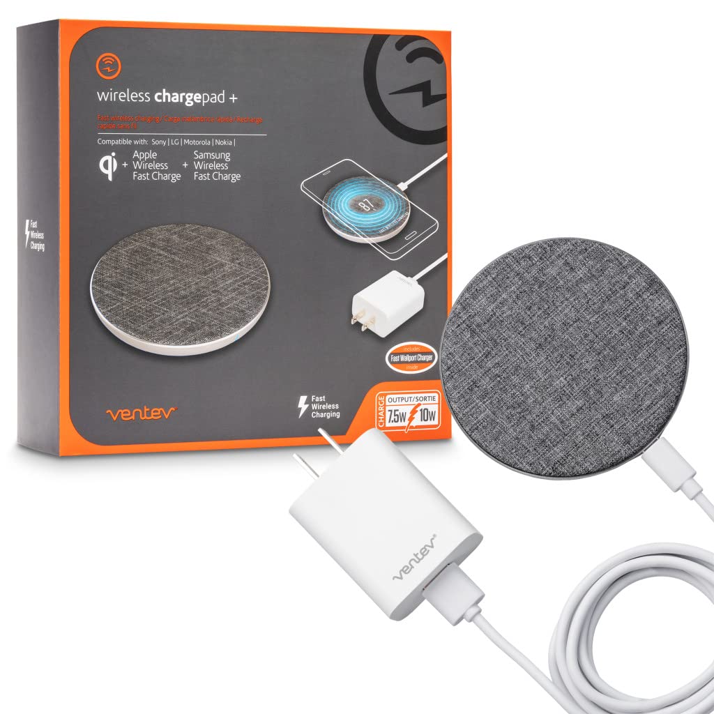 Ventev - Wireless Chargepad Plus 10w - Gray And White