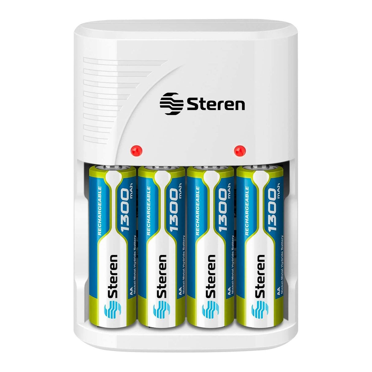 BATTERY CHARGER NICD/NIMH FOR AA/AAA/9V. INCLUDES 4 AA BATTERIES