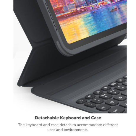 Zagg - Pro Keys Wireless Keyboard And Detachable Case For Apple Ipad 10.9 (2022) - Black And Gray