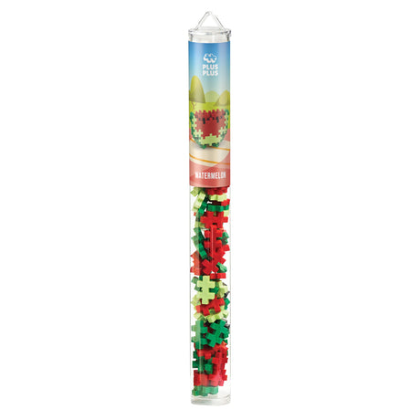 Plus Plus 3D Food Building Block Set - Watermelon Mini Maker Tube Kit