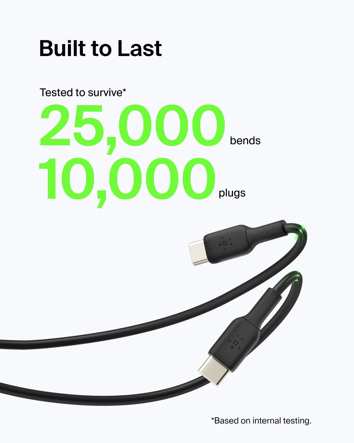 Belkin - Boost Up Charge Usb A To Usb C Cable 10ft - Black