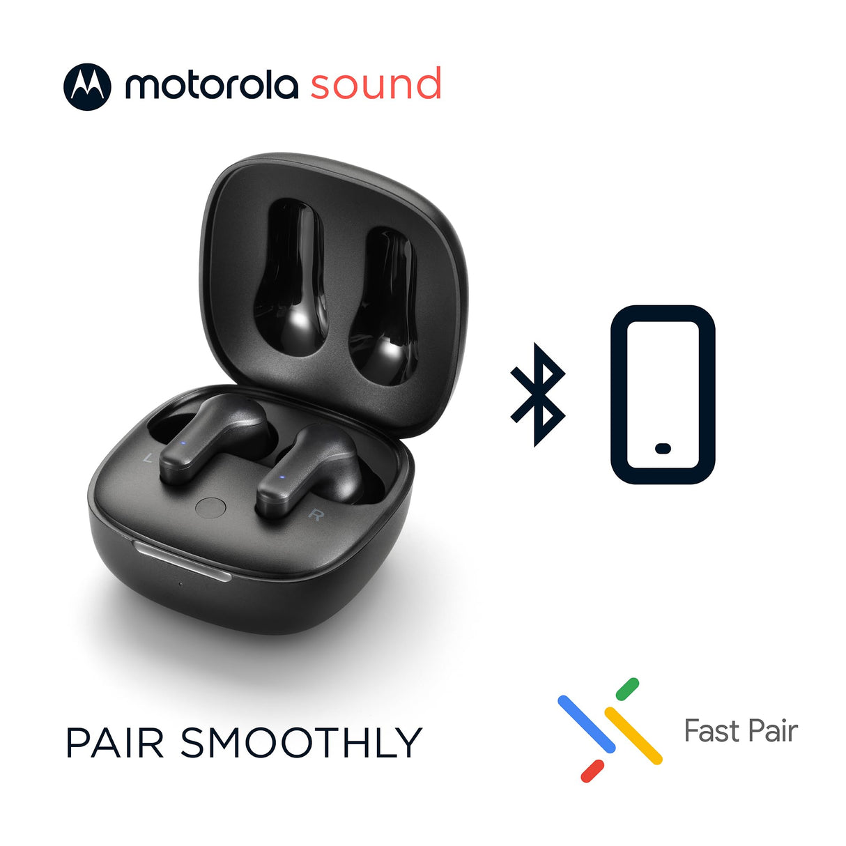 Motorola - Motobuds 135 In Ear True Wireless Bluetooth Earbuds - Black