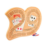 Bicycle Large 29 Wood Cribbage Board , Brown