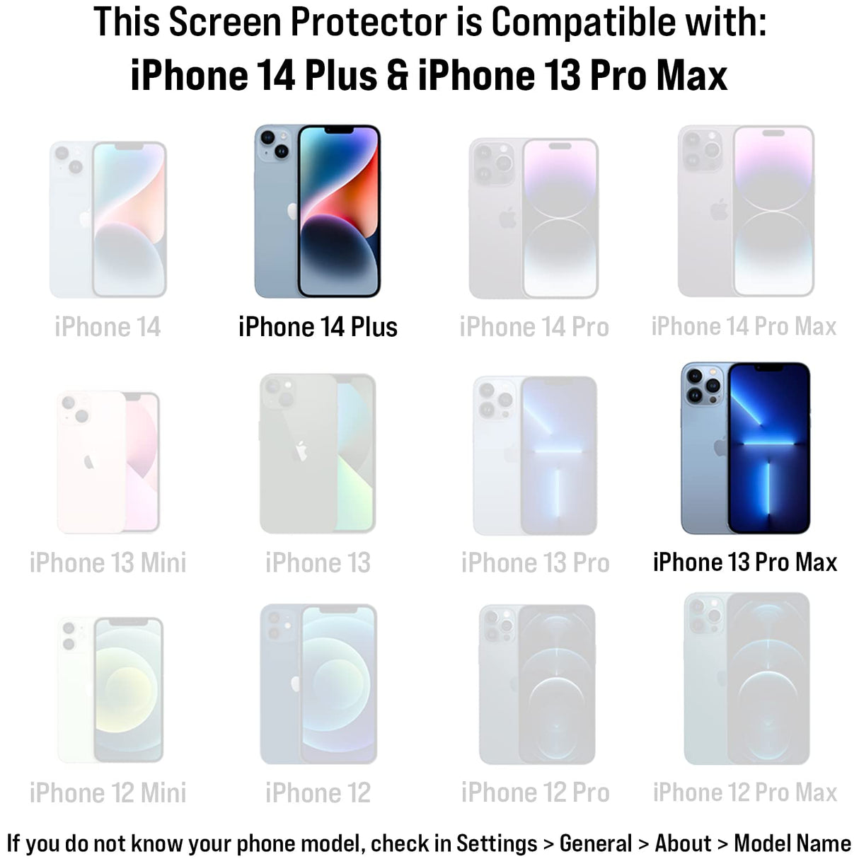 Fortress Compatible with iPhone 14 Plus/13 Pro Max Screen Protector with $200 Device Coverage + Easy Installation Tool [9H Tempered Glass] Anti-Scratch, Drop Protection [Lifetime Replacements]