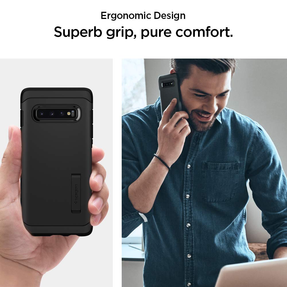 Spigen Tough Armor Designed for Samsung Galaxy S10 Case (2019) - Black