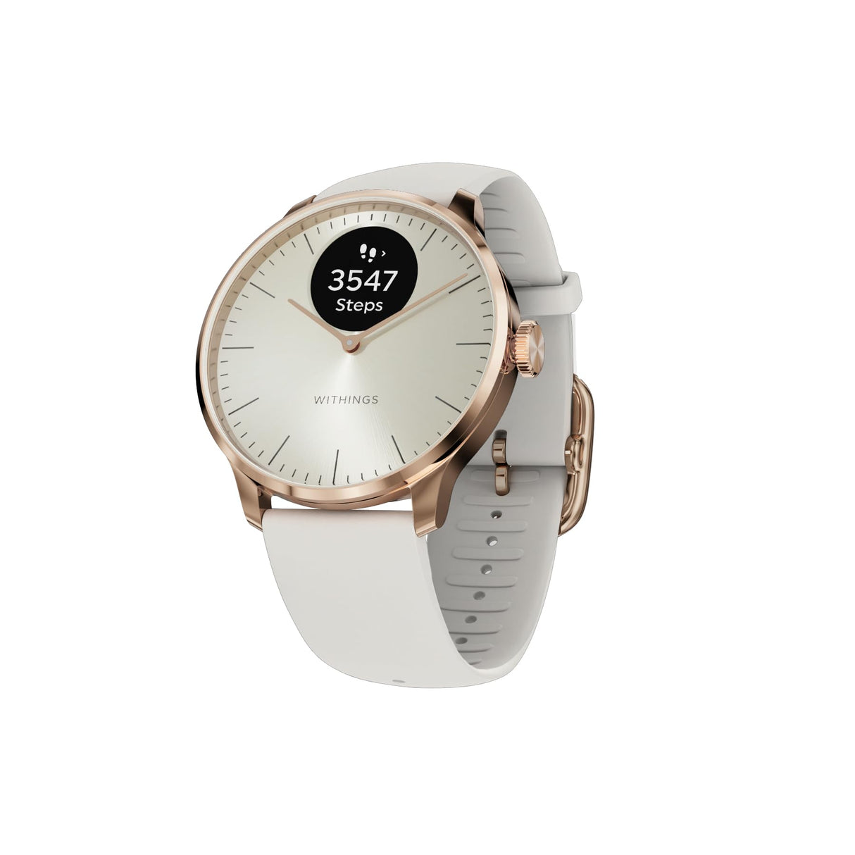 Withings  - Scanwatch Light Hybrid Smartwatch 37mm - Sand And Rose Gold