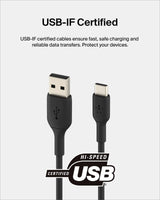 Belkin - Boost Up Charge Usb A To Usb C Cable 10ft - Black