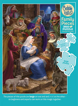 Cobble Hill Family Piece's 350 Puzzle - Holy Night - Sample Poster Included