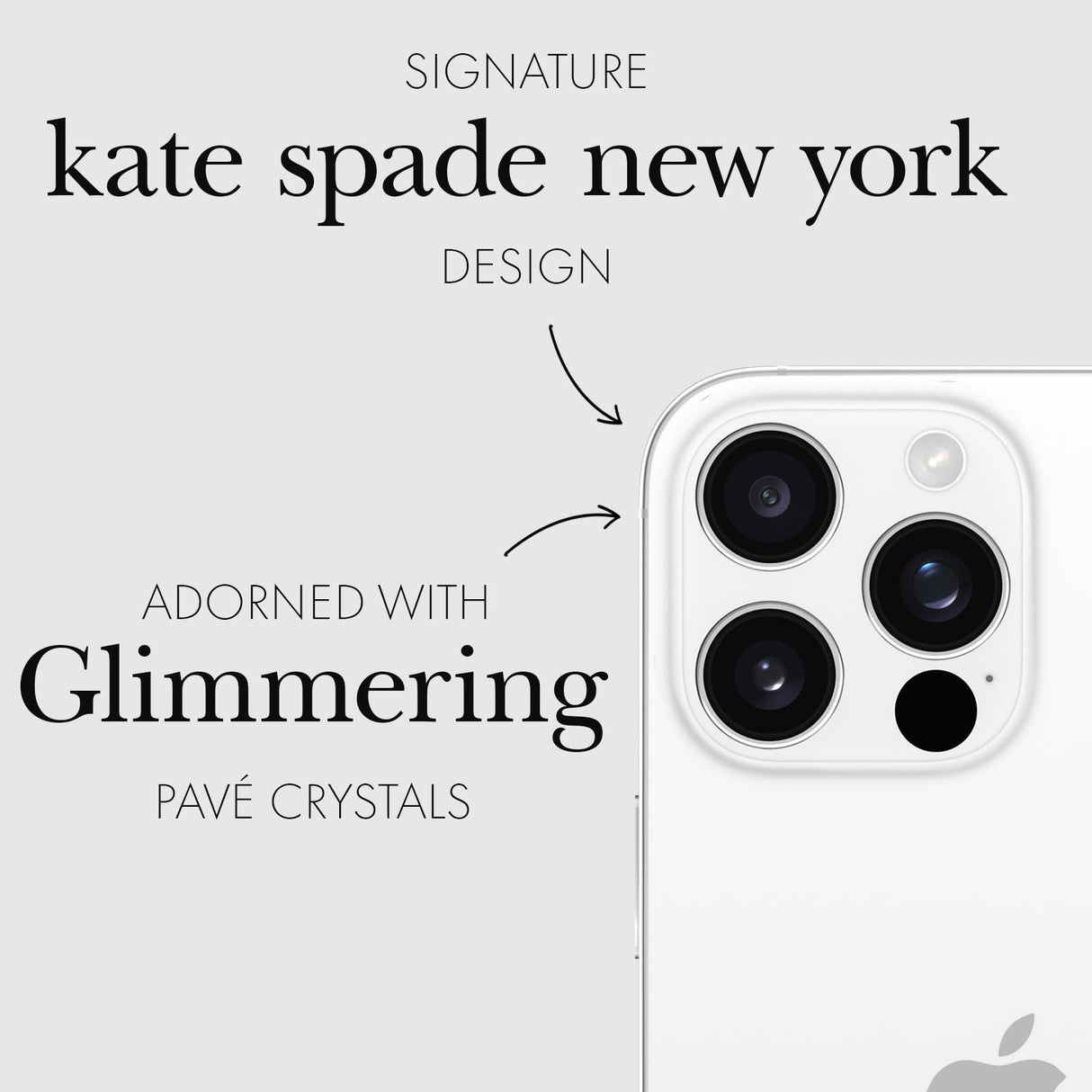 Kate Spade - Aluminum Ring Camera Lens Glass Protector For Apple Iphone 16 Pro  /  Iphone 16 Pro Max - Gold