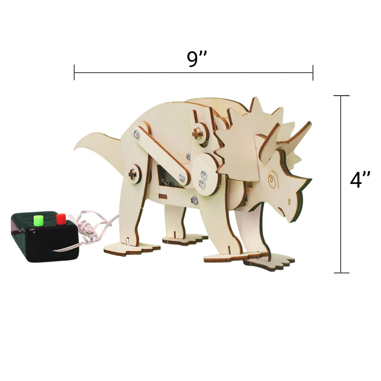 Kitsville - Dinosaur Robot DIY Kit - Triceratops, STEM Toy, Craft Kit