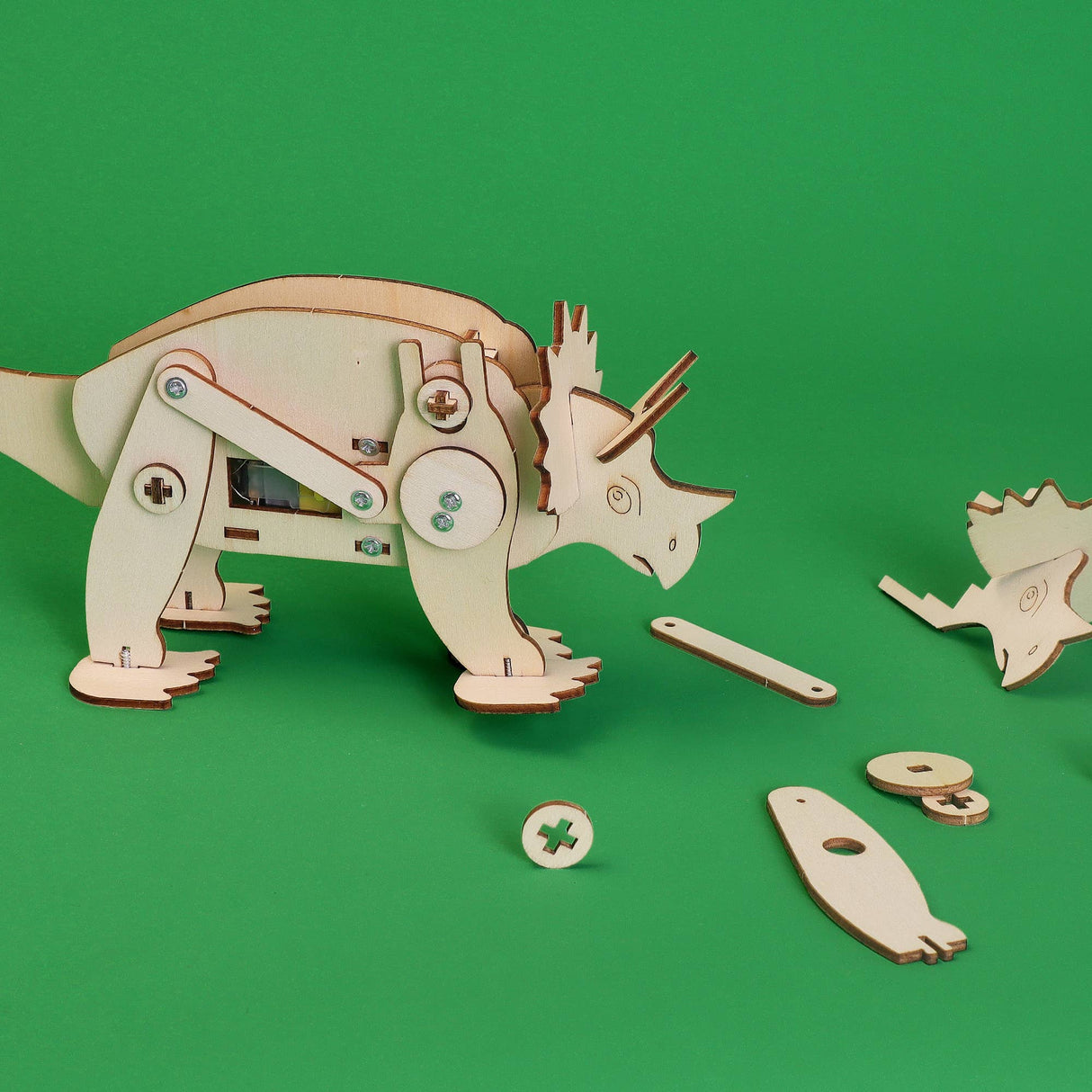 Kitsville - Dinosaur Robot DIY Kit - Triceratops, STEM Toy, Craft Kit