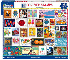 White Mountain Puzzles - Forever Stamps - 1000 Piece Jigsaw Puzzle
