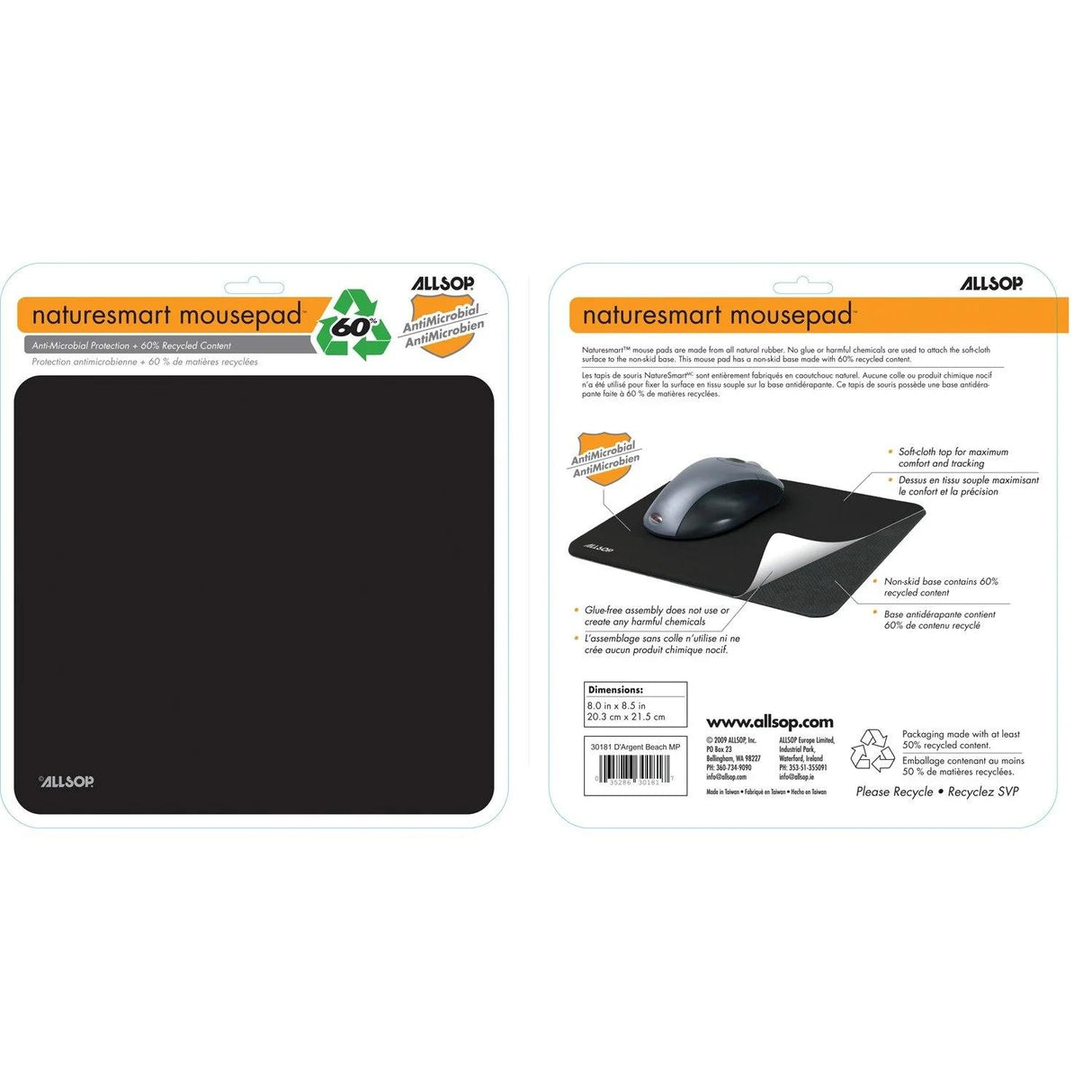 Allsop® Basic Mouse Pad, Black