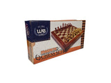 Wood Expressions - Travel Magnetic Wood Folding Chess Set, 12 inches
