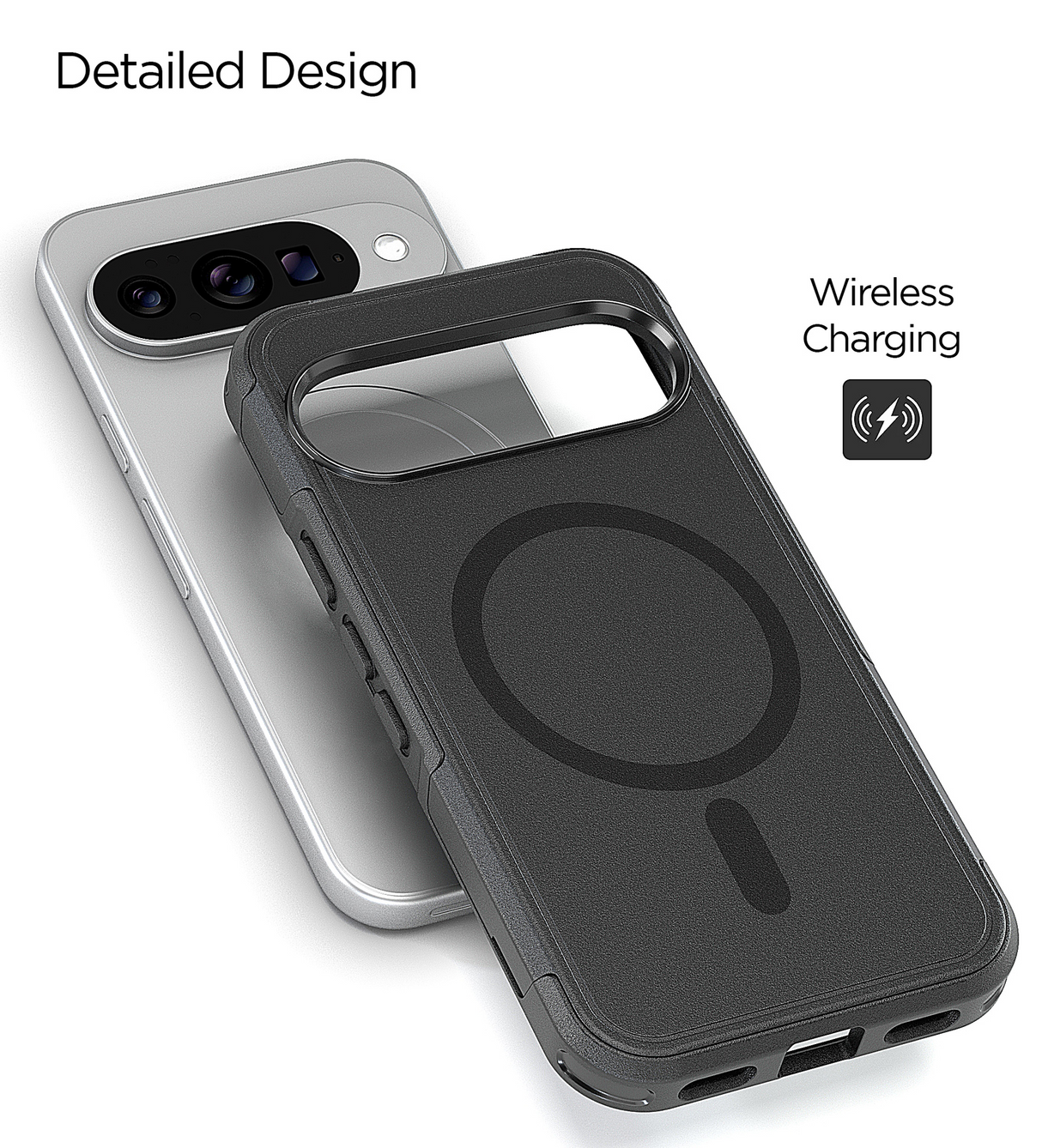 xBase Pixel 10/10 Pro ProTech Dual Layer MagSafe Compatible Rugged Armor Protective Case - Black