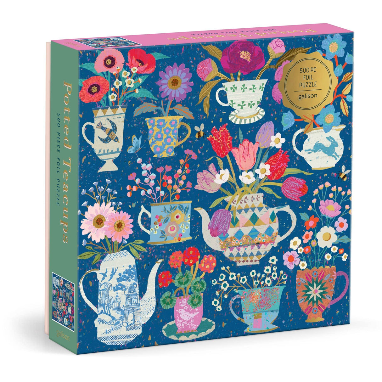 Galison - Victoria Ball Potted Teacups 500 Piece Foil Puzzle