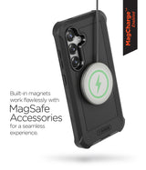 Samsung S25 xBase Boulder MagSafe Heavy Duty Co-Molded Rugged ProtectiveCase - Black - image 3