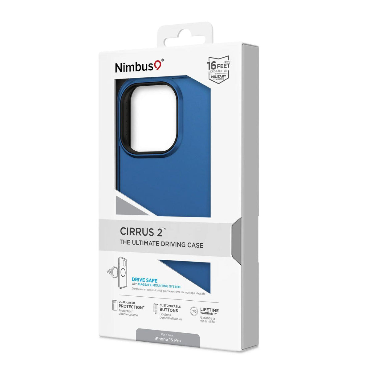 IPHONE 15 PRO NIMBUS9 CIRRUS 2 CASE WITH MAGSAFE - COBALT BLUE