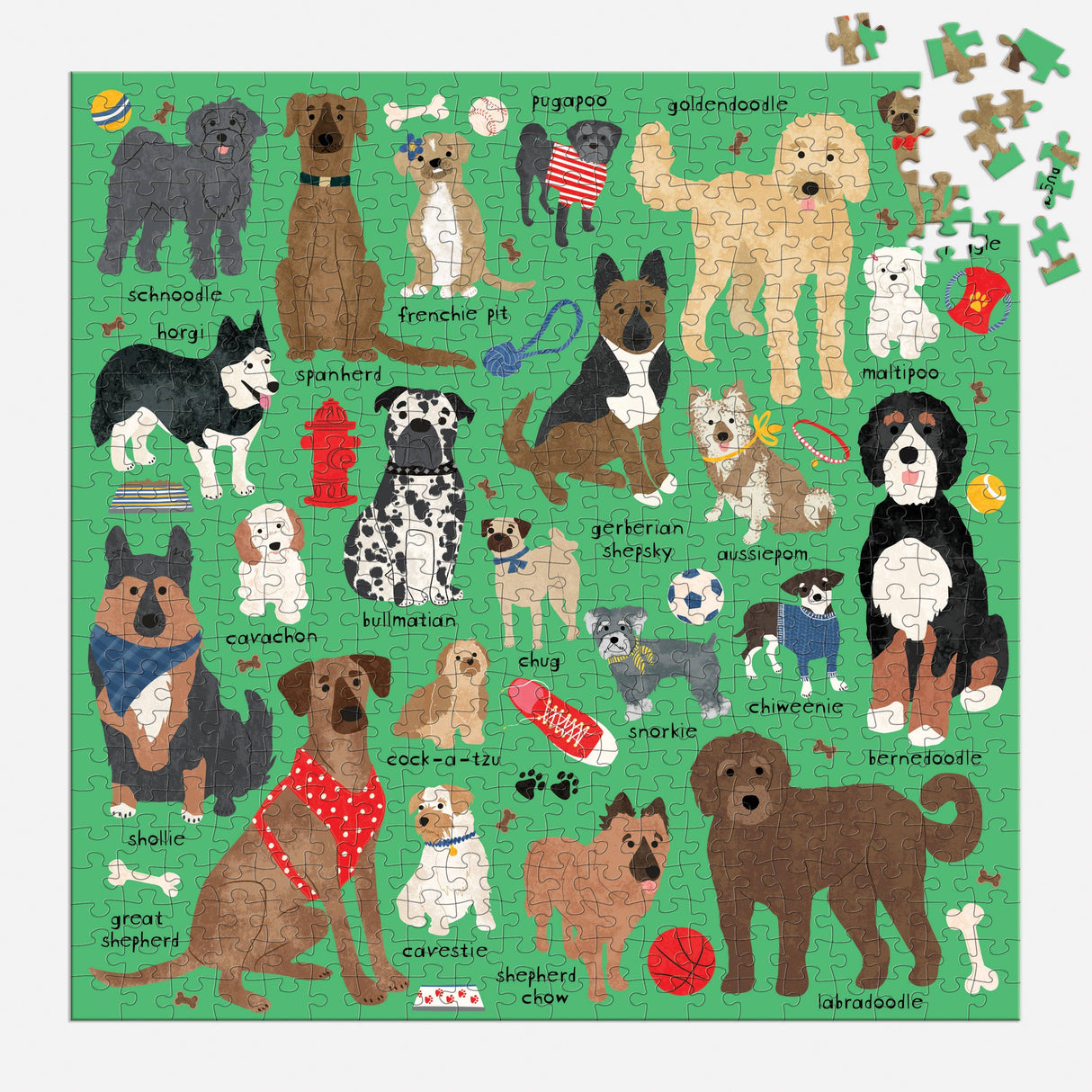Mudpuppy - Doodle Dog And Other Mixed Breeds 500 Piece Family Puzzle