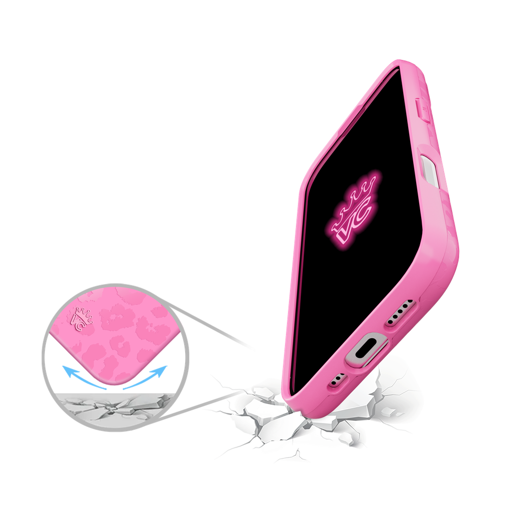 VELVET CAVIAR - IPhone 17 MagSafe Case + Mag Grip & Stand – Hot Pink Leopard