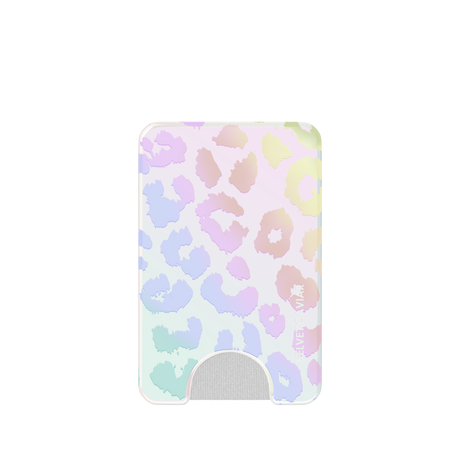 VELVET CAVIAR - Magnetic Phone Wallet White Opal Leopard