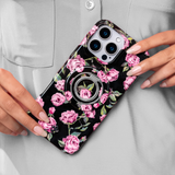 VELVET CAVIAR - Magnetic Phone Ring & Stand - Pink Rose Floral