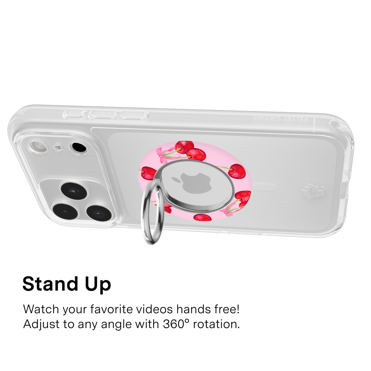 VELVET CAVIAR - 3pc Phone Accessory Gift Set - Sweet Cherry