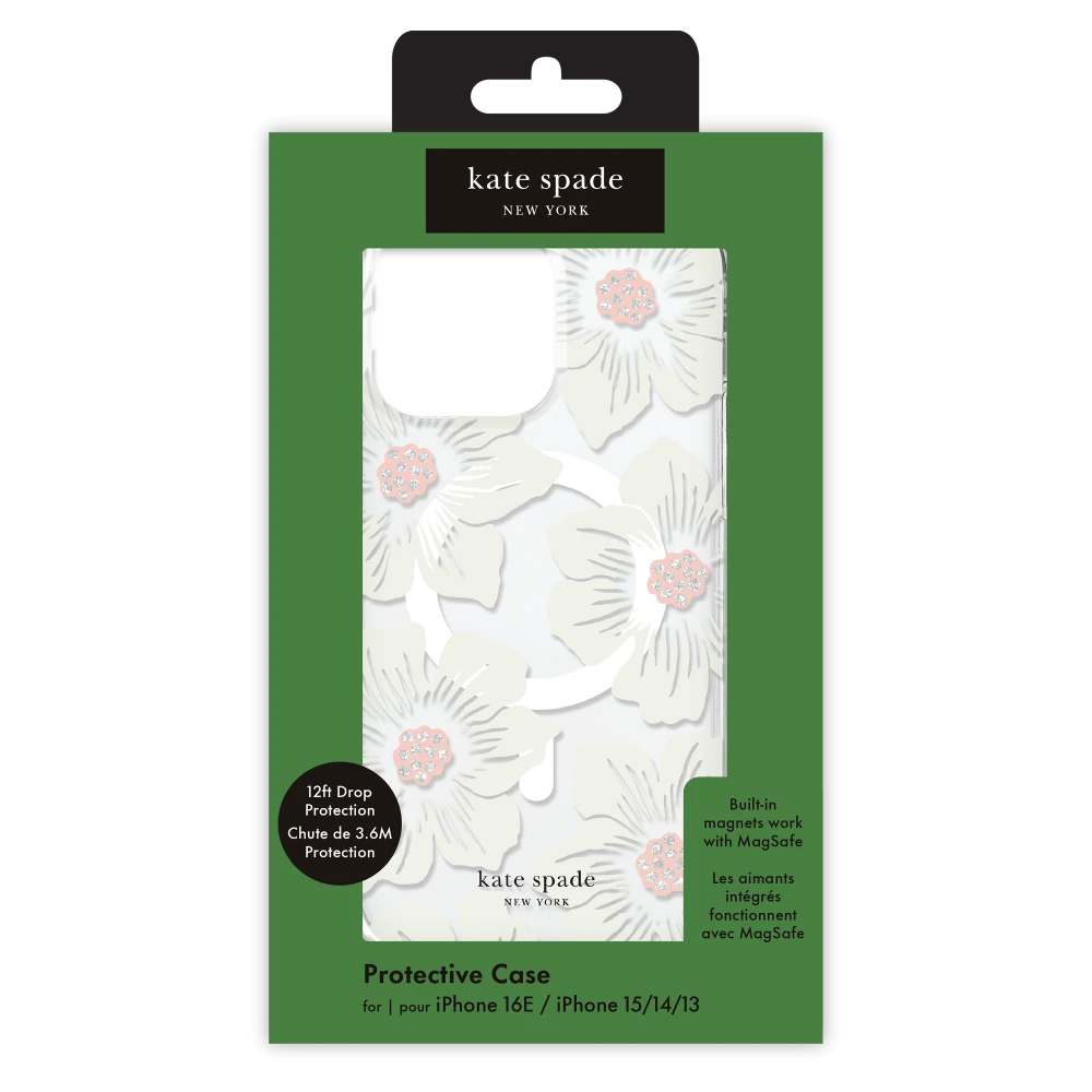 Kate Spade - Protective MagSafe Case for Apple iPhone 16e / iPhone 15 / iPhone 14 / iPhone 13 - Hollyhock Floral