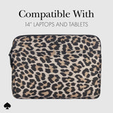 Kate Spade - Puffer Sleeve For 14in Laptops - Classic Leopard