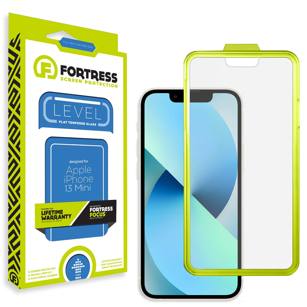 APPLE IPHONE 12 MINI FORTRESS LEVEL SCREEN PROTECTOR - TEMPERED GLASS