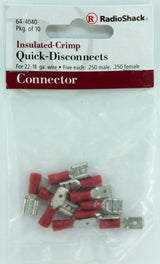 1/4-INCH CRIMP-ON QUICK DISCONNECTS