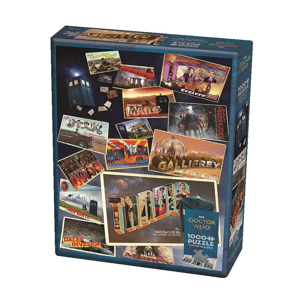 Cobble Hill 1000 Piece Puzzle - Doctor Who: Postcards - Sample Poster Included