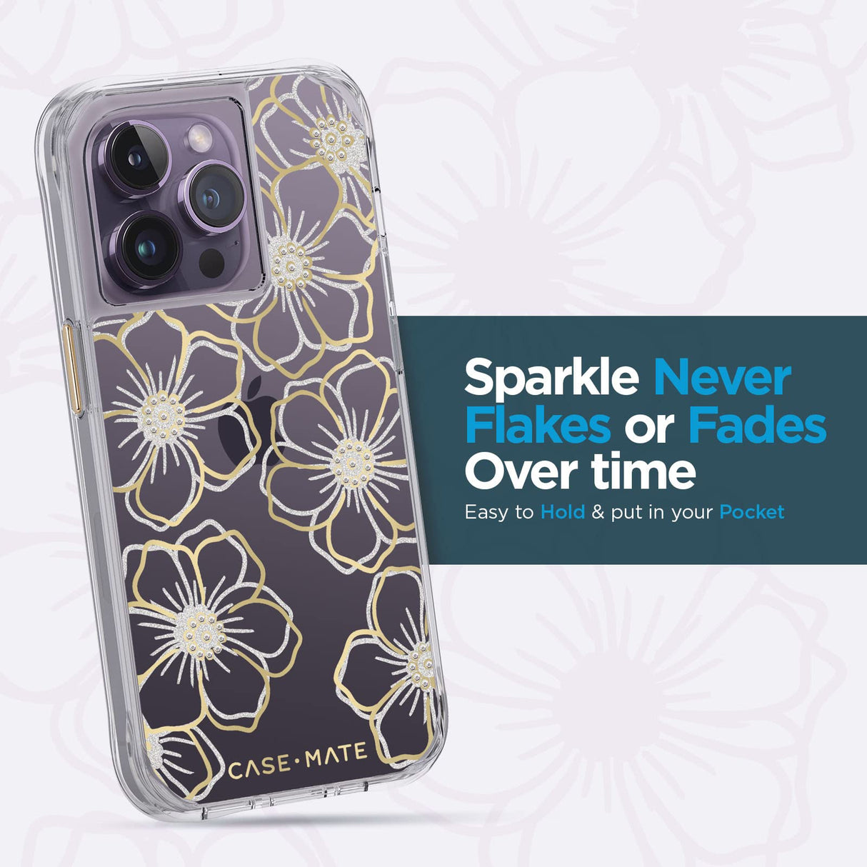 Case-mate - Floral Gems Case For Apple Iphone 14 Pro - Floral Gems