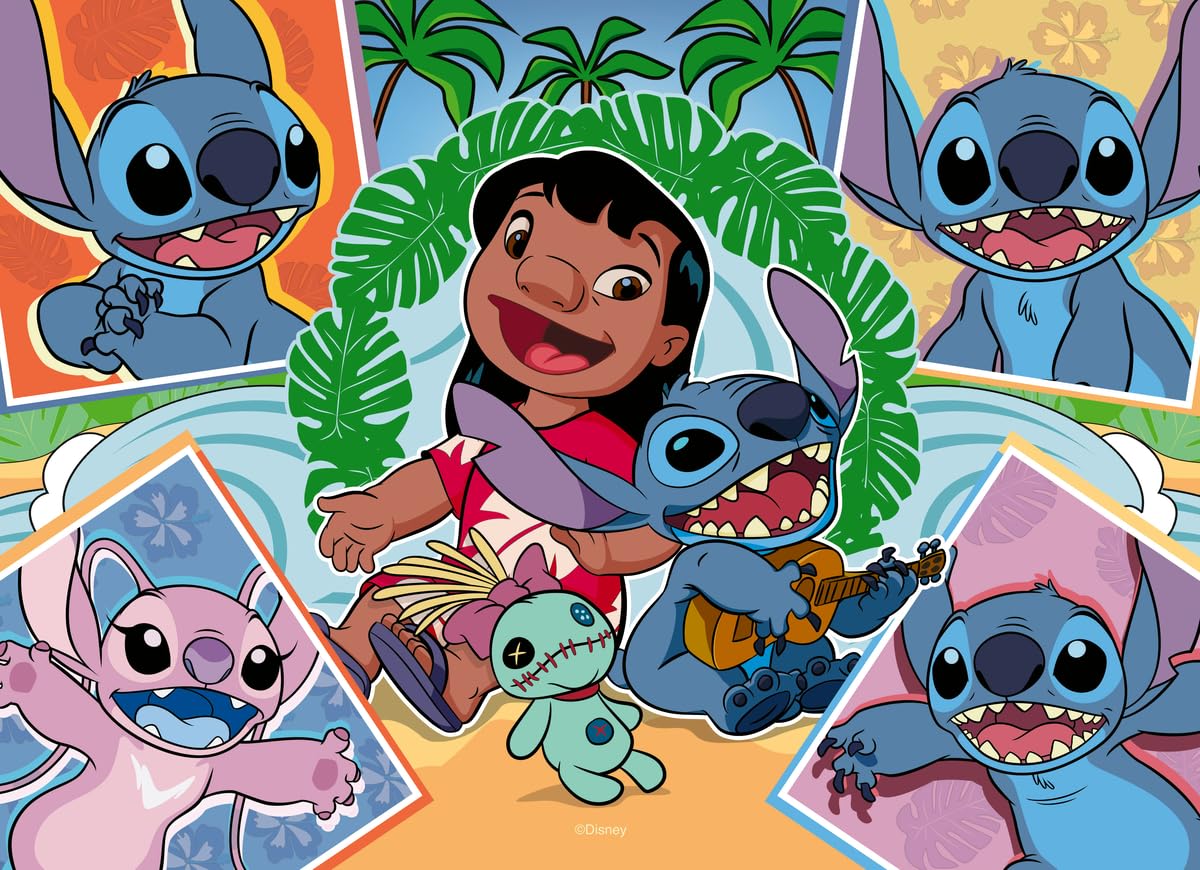 Ravensburger Disney Stitch Bumper Pack 4x100 Piece Jigsaw Puzzle for Kids - Every Piece is Unique, Pieces Fit Together Perfectly