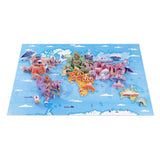 Janod 350 Piece Educational World Atlas Floor Puzzle - Ages 6+