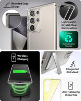 Zagg - Crystal Palace Case With Kick Stand For Samsung Galaxy S24 Ultra - Clear