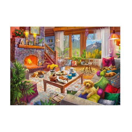 Ravensburger Cozy Cabin 1000-Piece Jigsaw Puzzle | Stress-Reducing Activity | Unique Softclick Technology | Perfect Family Fun | FSC Certified