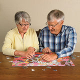 Cobble Hill 275 Piece Easy-Handling Puzzle - Springtime Goldfinches - Sample Poster Included