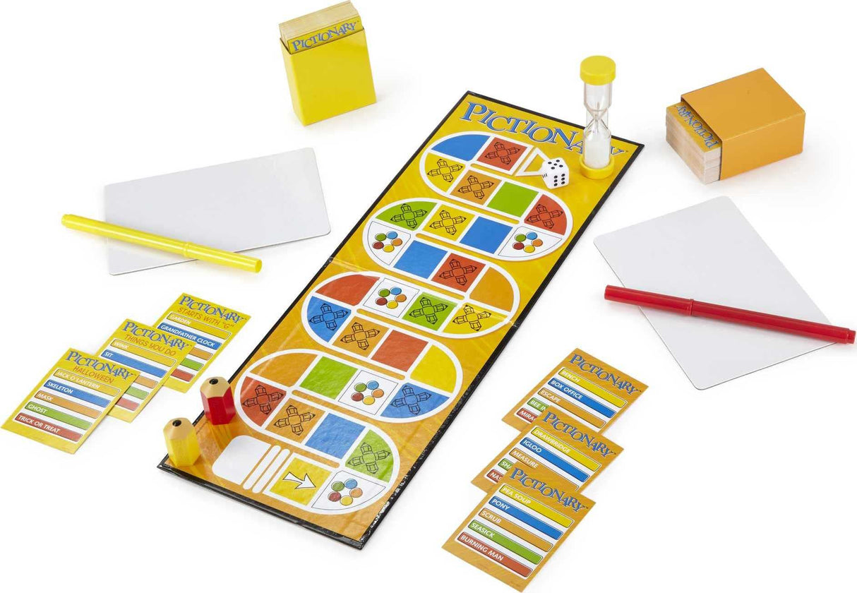 Mattel Games Pictionary Board Game, Drawing Game for Kids, Adults and Game Night with Dry Erase Markers and Boards