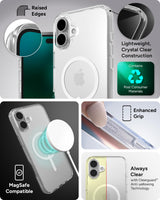 Zagg - Crystal Palace Snap Magsafe Case For Apple Iphone 16 Plus - Clear