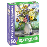 Springbok Puzzle to Remember - Alzheimer & Dementia Activity - 36 Piece Jigsaw Puzzle Butterfly Blossom - Made in USA