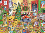 Cobble Hill Family Piece's 350 Puzzle - Catching Santa - Sample Poster Included