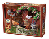 Cobble Hill 275 Piece Easy-Handling Puzzle - The Chickens are Well - Sample Poster Included