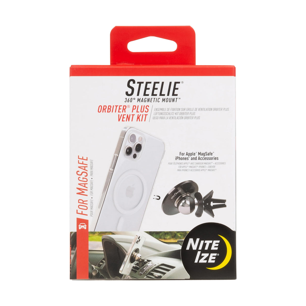 Nite Ize - Steelie Orbiter Plus Vent Kit - Black And Silver