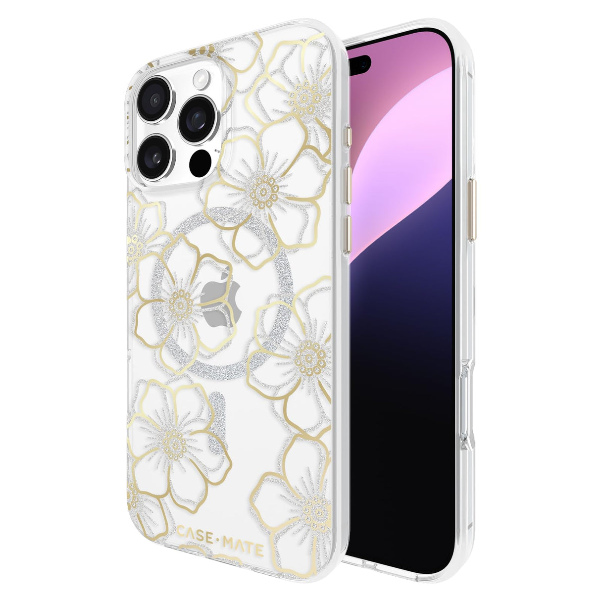 Case-mate - Floral Gems Magsafe Case For Apple Iphone 16 Pro Max - Gold